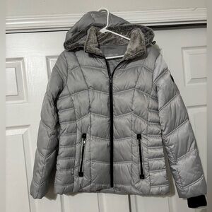 Nautica Silver Puffer Winter Jacket
